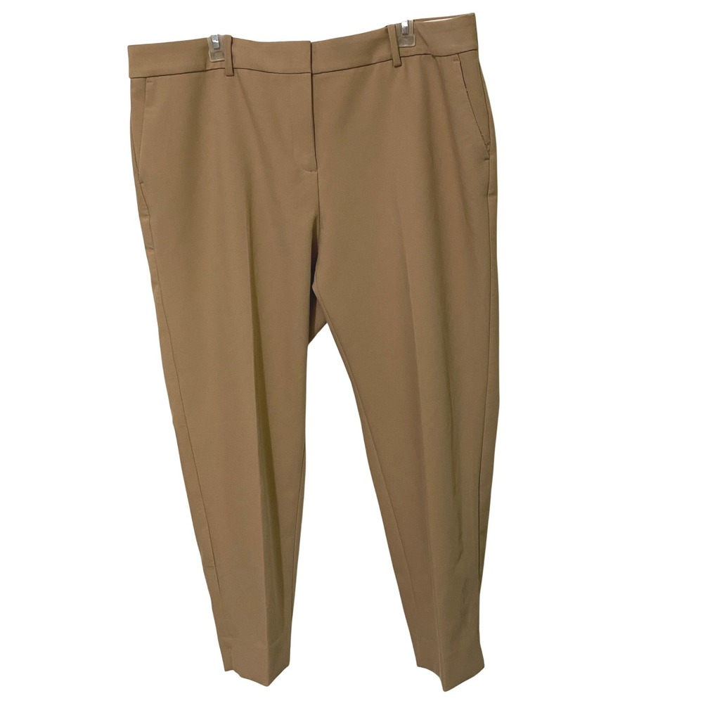 Talbots Hampshire Ankle Pant Size 18WP Beige Straight Leg Preppy Coastal Grandma